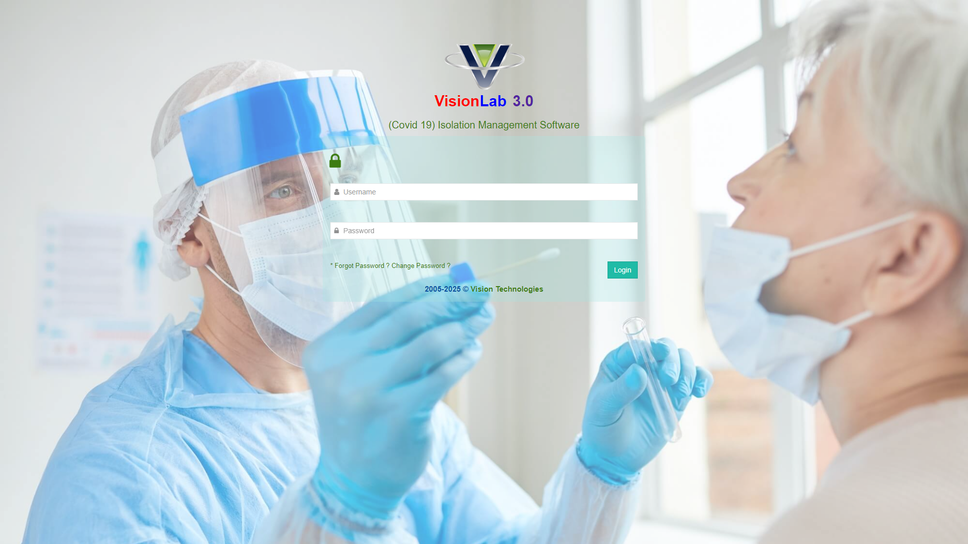 Log-in Screen Screenshot